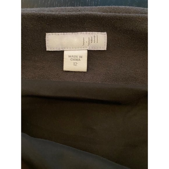 J. Jill Skirt‎ Womens Size 12 Espresso Soft Side Zip Knee Length Classic Luxury - Picture 3 of 16